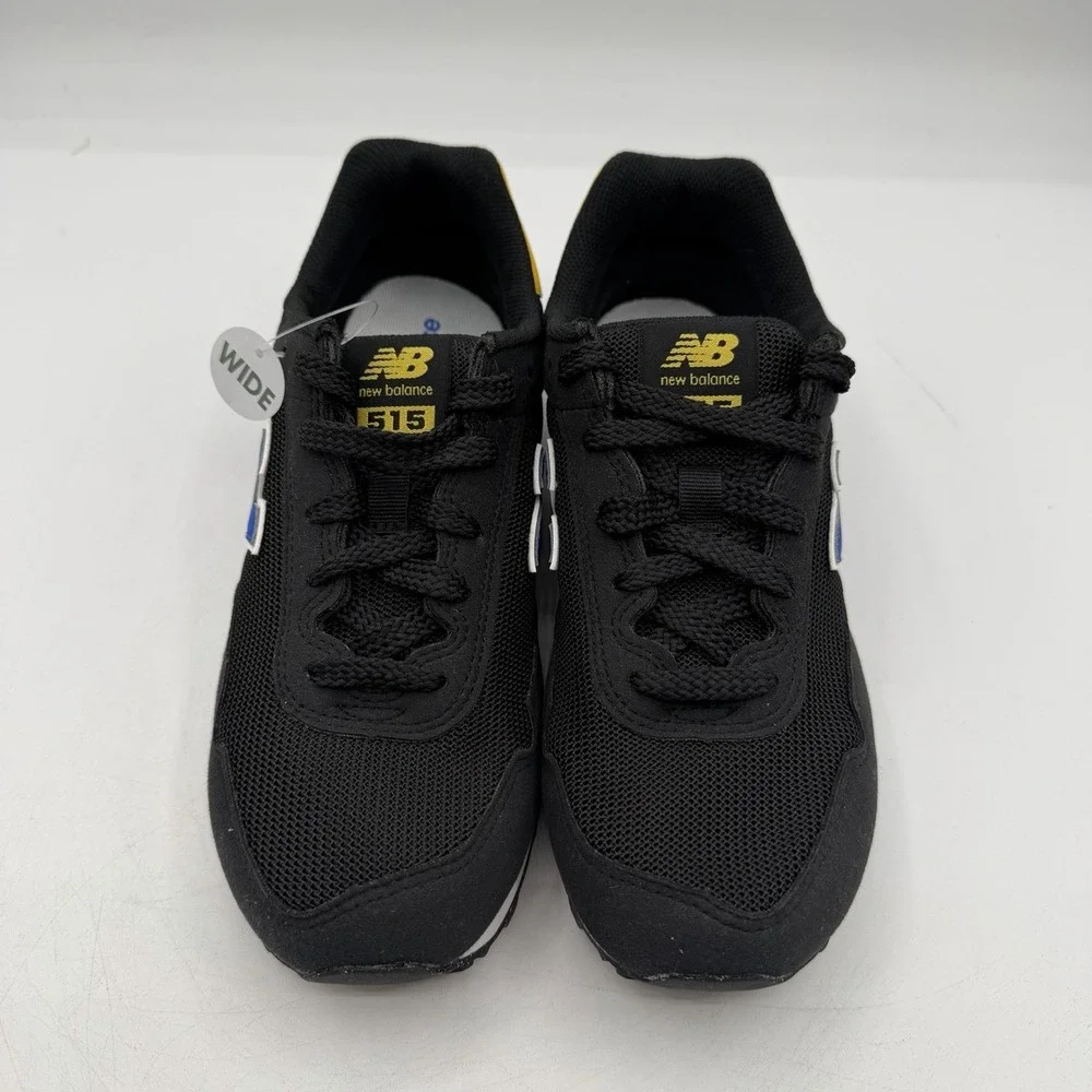 New Balance 515 Shoes YOUTH‎ Kids Sz 3 WIDE Black Blue Yellow Sneakers PC515BA